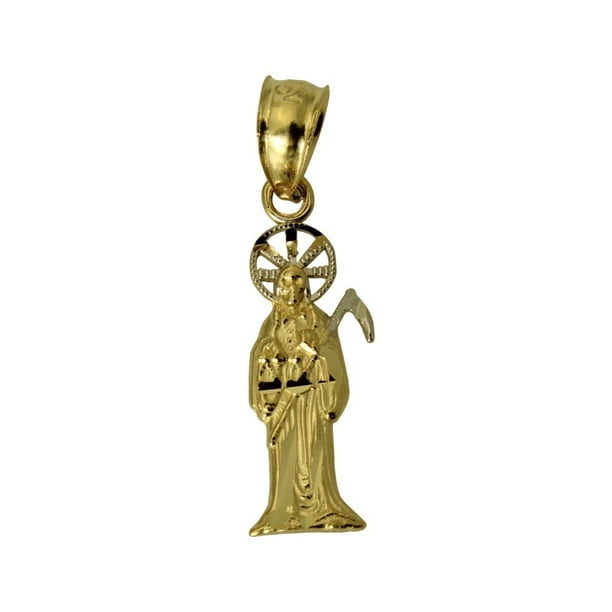 Height 18 MM Width 14 MM/Avg Weight 1.8 Grams 14k Yellow White Gold Guadalupe Religious Pendant 